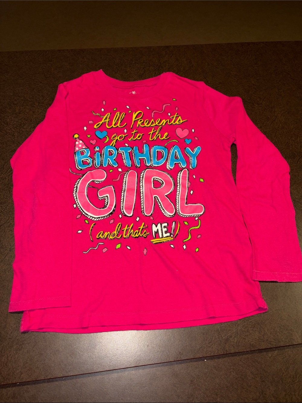 1989 Place Hot Pink 'Birthday Girl' Long Sleeve Tee